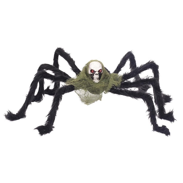 Decoraciones de arañas gigantes de Halloween, accesorios de arañas falsas aterradoras para decoración de Casa Encantada de Halloween