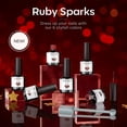 thumbnail image 2 of modelones Red Gel Nail Polish Set - 6 Colors Ruby Sparks Collection Popular Glitter Gel Polish Cat Eye Magnetic Gel Burgundy Red Sparkle Bloody Nail Gel Polish Kit Valentine's Day Nail Art DIY Gift, 2 of 9
