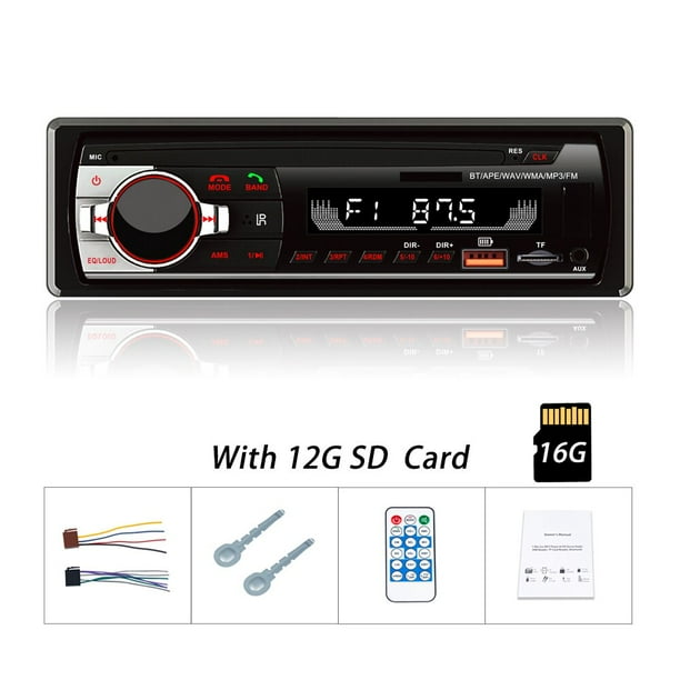 REAKOSOUND Autoradio 1 Din Bluetooth Radio Coche AUX-IN Reproductor de MP3 FM USB Auto Estéreo Audio Estéreo Digital Audio FM Música Estéreo Tan Jianjun unisex