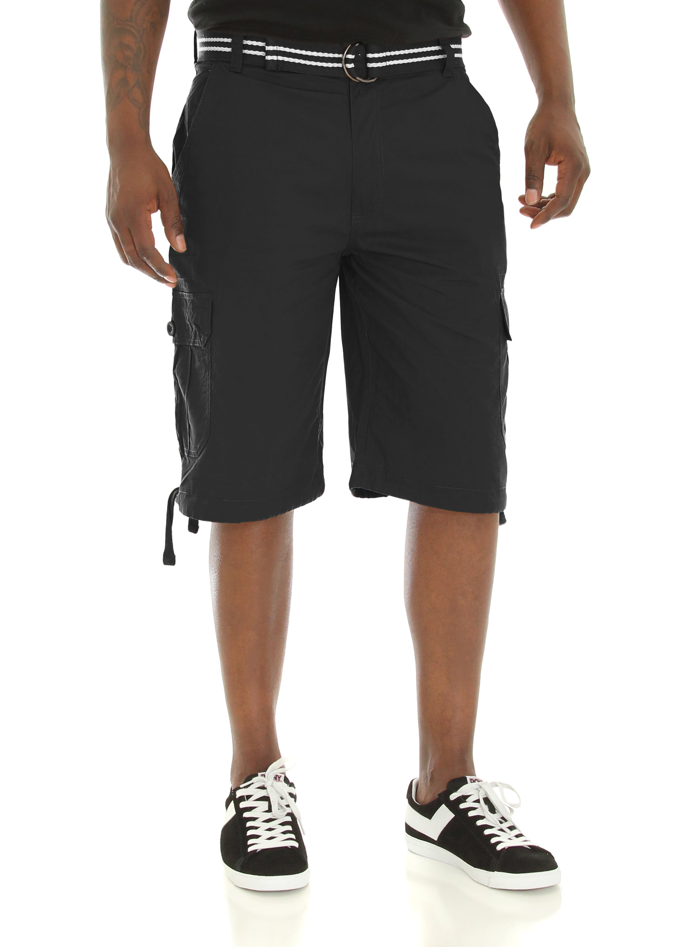 Akademiks Men's Cameron Twill Belted Cargo Shorts - Walmart.com