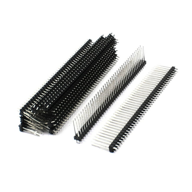 Conector de pines macho de doble fila de 80 pines con paso de 2.54 mm, tira de 20 mm, 10 piezas