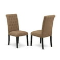 thumbnail image 2 of LGBR7-BLK-17 7Pc Dinette Set Includes a Rectangular Kitchen Table with Butterfly Leaf and Six Parson Chairs with Light Sable Fabric, Black Finish, 2 of 3