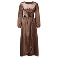 thumbnail image 3 of MesaSe Robe Musulmane pour Femmes Kaftan Arabe Jilbab Abaya Islamique Robe Maxi en Dentelle, 3 of 3