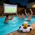 thumbnail image 5 of Diceymbol Soccer Party Decorations Inflatable Cooler 8.07In Pool Float Cup Holder Soccer Party Supplies Beach Drink Float for Summer Pool Party & Game Day Celebrations, 5 of 8