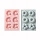 thumbnail image 1 of Paquete de 2 moldes para donuts de silicona antiadherente. Bandeja de láminas de molde sin BPA. Hace donas perfectas. Medidas de la bandeja Fácil limpieza, 1 of 5