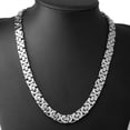 thumbnail image 5 of QQTDFG 6/8/10mm Cut Flat Byzantine Chain Stainless Steel Women Men Necklace or Bracelet-Silver-6mm-22inch or 55cm, 5 of 6
