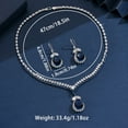 thumbnail image 6 of Sunyuer Wedding Jewelry Set for Bride, Elegant Exquisite Fashion Blue Zircon Water Drop Necklace Earrings Set for Women Party Wedding Accessories, 6 of 6