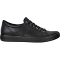 thumbnail image 2 of Women's ECCO Soft Classic Lace Sneaker Black/Black/Black Suede/Nubuck 35 M, 2 of 6
