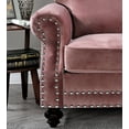 thumbnail image 5 of Uspridefurniture Fegley 61.42'' Velvet Rolled Arm Loveseat -Pink, 5 of 5