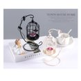 thumbnail image 2 of Candelabro retro ahuecado jaula de pájaros colgante candelabro de hierro linterna decoración del hogar estilo europeo hoja jaula de pájaros candelabro hierro forjado vintage (negro), 2 of 5