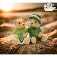 thumbnail image 2 of Ceramic Irish Teddy Bear Couple Shamrock Salt and Pepper Shakers, 2 of 5