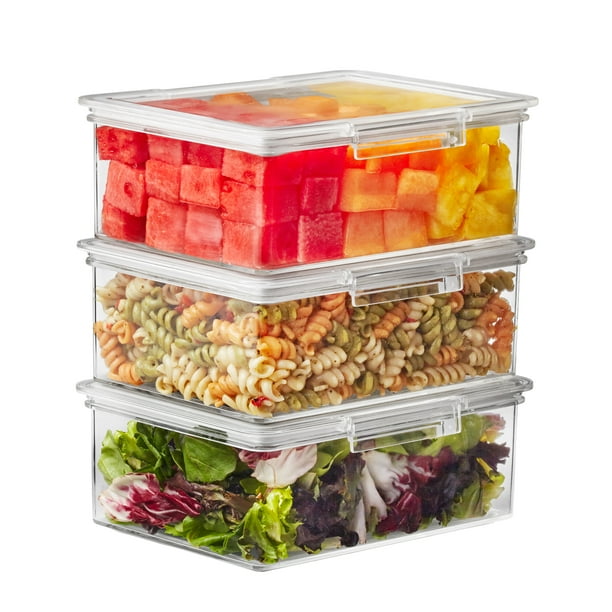 The Home Edit Food Storage Containers, Pack of 3, Clear Plastic Food