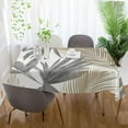 thumbnail image 6 of Tropical Palm Leaves Rectangle Tablecloth, Dust Proof Anti Wrinkle Wipeable Table Cloth Tabletop for of Dinner Kitchen Wedding Holiday Party 60"x120" Home Decor, 6 of 7