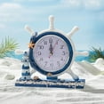 thumbnail image 6 of Kayannuo Mediterranean Nautical Desk Clock | Silent Mute Decor with Anchor Design | Bedroom Living Room Ornament, Battery Operated | Coastal Home Gift for Men Women, 6 of 6