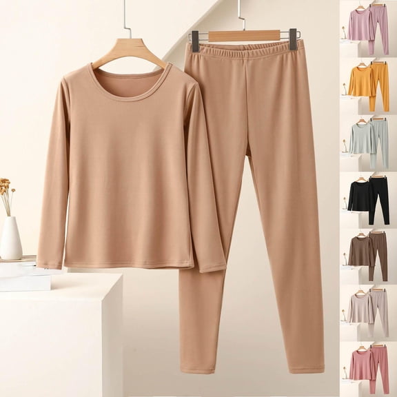 Vetsdori Fleece Pajamas for Women Sleepwear Soft Nightwear Seamless Sets , Thick Thermal Womens Loungewear Winter