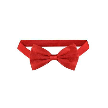 - 100% SILK BOWTIE Solid RED Color Men's Bow Tie for Tuxedo or Suit