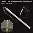 thumbnail image 1 of 5PCS Pack 24V DC 50W Ceramic Four-Core Wire Heater Element Soldering Iron, 1 of 8
