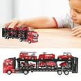 thumbnail image 1 of Transportista de Automóviles de Camiones de Bomberos, Juguetes de Construcción Profesionales de 32 cm, Automóviles de Aleación separables de Automóviles para la decoración, 1 of 7