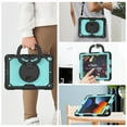 thumbnail image 6 of For iPad 9th/8th/7th Generation 10.2 inch Case, 360 Rotating Shockproof Cover with Stand, Handle, Shoulder Strap, Sky Blue Panel, 6 of 7