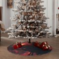 thumbnail image 4 of Lsque Lone Rider Under Red Sky Print Christmas Tree Skirt with Ties and Velcro,Xmas Holiday Decorations, Adjustable Tree Skirt-36", 4 of 6