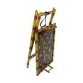 thumbnail image 2 of Benjara BM242202 Tray Top & Floral Print Wooden Folding Stand, Yellow, 2 of 5