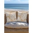 thumbnail image 5 of Outdoor Pillows Waterproof, Beige Coral Coastal Throw Pillows with Inserts Included, Summer Nautical Ocean Beach Indoor Outdoor Decorative Lumbar Pillow for Bed/Couch/Patio 18"x18", 2Pcs, 5 of 8