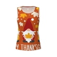 thumbnail image 4 of Gaeub Happy Thanksgiving Three Gnomes Women's Workout Tank Tops Lightweight Sleeveless Shirts for Women for Athletic Running Tennis Yoga - Small, 4 of 9