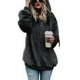 thumbnail image 2 of Womens Fuzzy Hoodies Pullover Cozy Oversized Pockets Hooded Sweatshirt Athletic Fleece Hoodies, 2 of 4