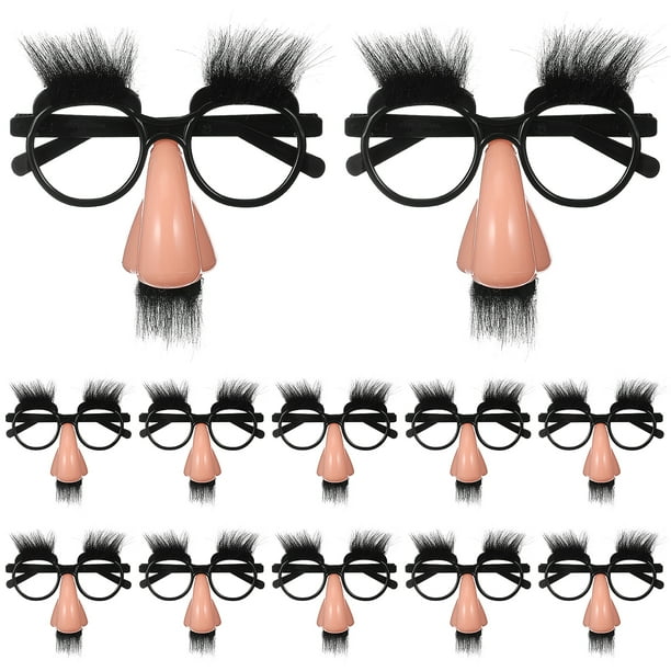12 gafas divertidas de nariz grande para Halloween, decoración para fiestas de disfraces, accesorios de cosplay