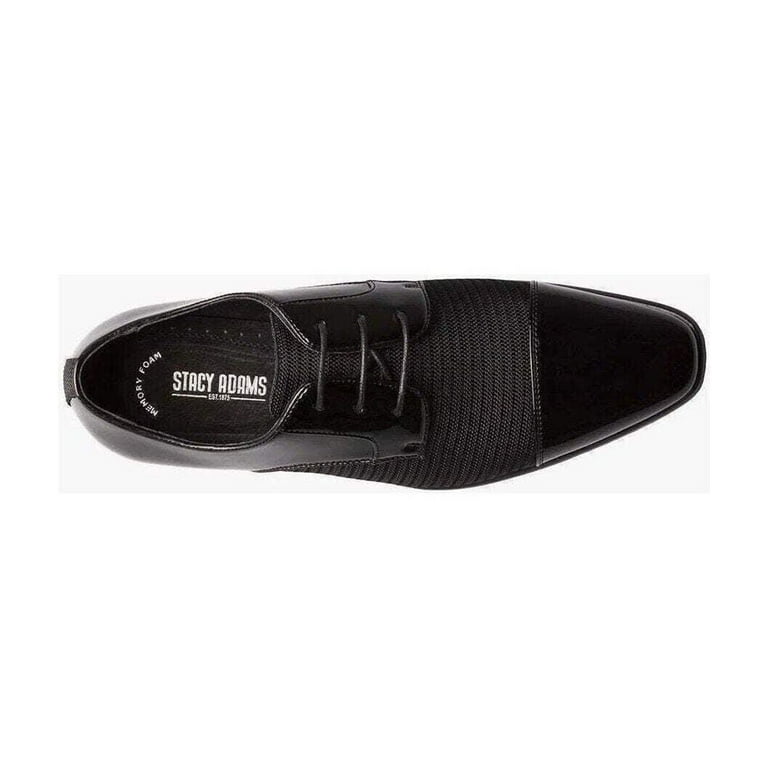 Stacy Adams Pharaoh Cap Toe Oxford Shoes Wedding Prom Black Patent 25530-001 Stacy Adams Pharoah Cap Toe Oxford Shoes Wedding Prom Black  main image 2