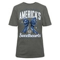 thumbnail image 2 of Women's Gray Dallas Cowboys Cheerleaders Sweetheart Bow T-Shirt, 2 of 5