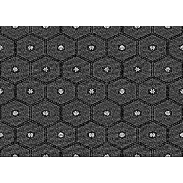Ahgly Company Machine Washable Indoor Rectangle Transitional Charcoal Black Area Rugs, 8' x 10'