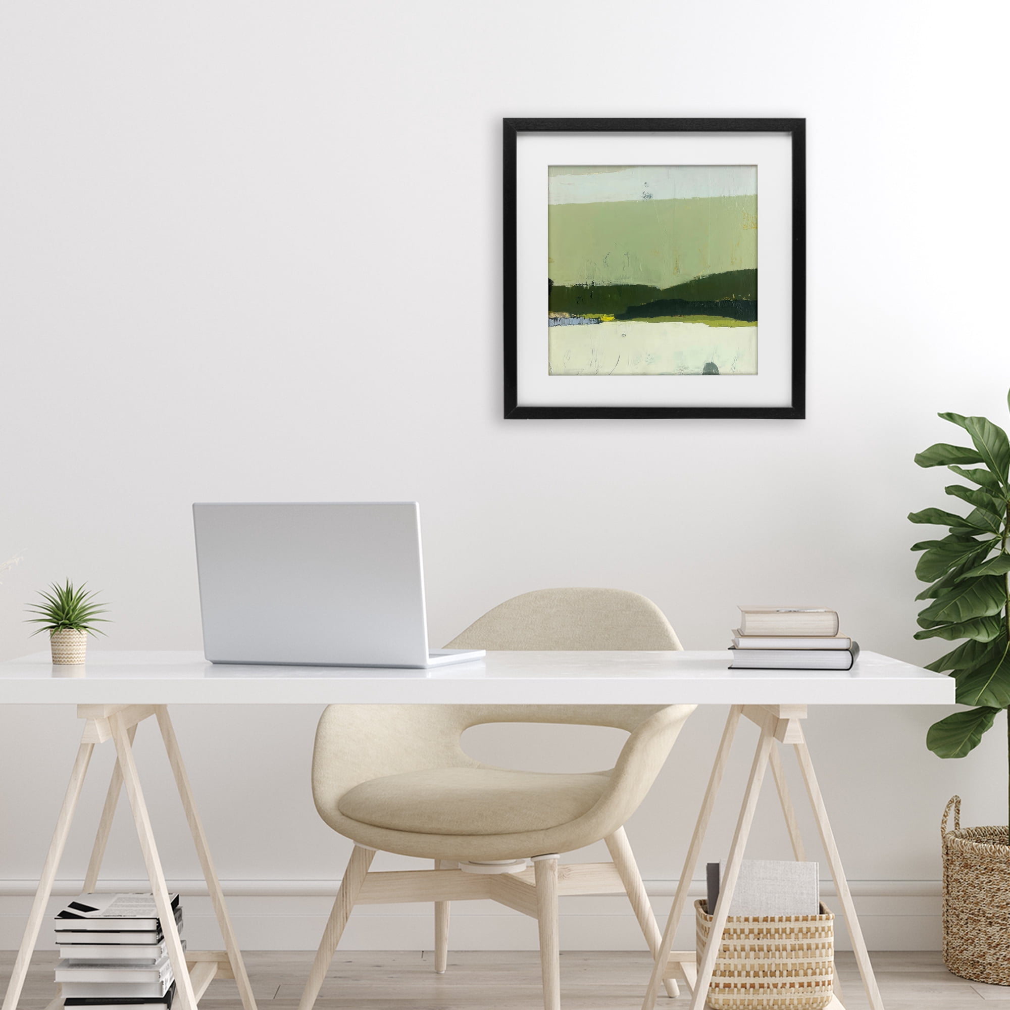 Stupell Industries Bloom Serene Layered Landscape Black Framed Print Under Glass, design by Julia Foug