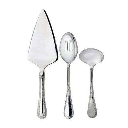 Vera Wang by Wedgwood Grosgrain 3-Piece Serving Set, Stainless Steel
