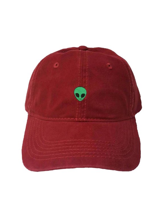 Adult Alien Head Embroidered Deluxe Dad Hat