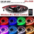 thumbnail image 4 of Luces de chasis de automóvil, aplicación de control remoto inalámbrico colorido, luces de control de voz de ritmo RGB, luces de ambiente decorativo modificadas para automóvil, 4 of 5