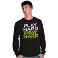 thumbnail image 5 of Play Hard Pray Hard Christian Faith Long Sleeve TShirt Men Women Brisco Brands S, 5 of 6