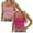 Red & Pink, variant on 2 Pack Women Tank Tops Square Neck Fitted Tops 2026 Summer Basic Slim Sleeveless Shirts Casual Cute Travel Vacation Clothes