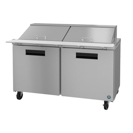- Hoshizaki CRMR60-24M, Refrigerator, Two Section Mega Top Prep Table, Stainless Doors