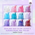 thumbnail image 3 of Set de esmaltes de uñas SAVILAND Aurora Quick-Dry 12 colores con base en la parte superior, 3 of 7
