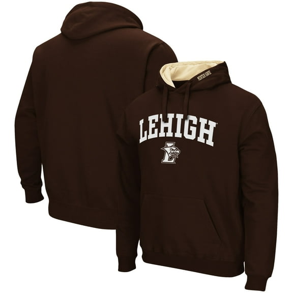 Men's Colosseum Brown Lehigh Mountain Hawks Arch & Logo Hoodie