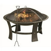 Living Accents Living Accents - SRFP11637 - Round Wood Fire Pit 19 in. H x 29 in. W x 29 in. D Steel