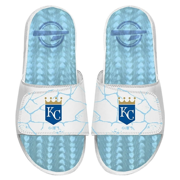 Men's ISlide  White Kansas City Royals Ice Gel Slide Sandals