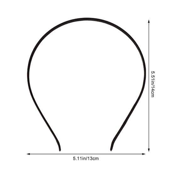 BESTYASH 2Pcs Hairband for Crafts in Black Cloth for DIY Projects for Women