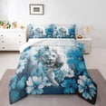 thumbnail image 1 of YST Lion Comforter Set Daisy Flowers Bohemian Decor, Queen, (2 Count), 1 of 5