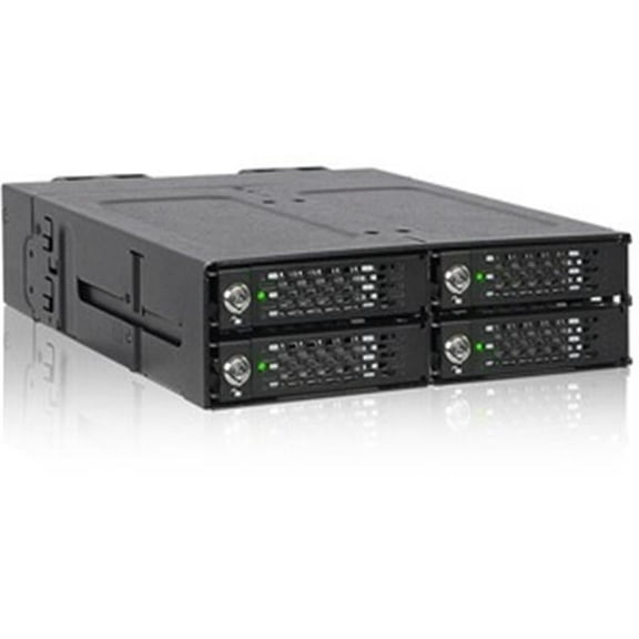 5.25 in. Tougharmor Drive Enclosure for M.2 4 Bay Solid State Drive, Black