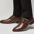 thumbnail image 6 of Tawop Mens Dress Shoes Faux Leather Casual British Fashion Suede Green Size:11, 6 of 8