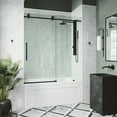 thumbnail image 5 of VIGO Elan Cass Aerodynamic 56 to 60 in. W x 66 in. H Sliding Frameless Tub Door in Matte Black with 3/8 in. Clear Glass, 5 of 13