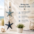 thumbnail image 6 of Lighted Wooden Fish & Starfish Wall Decor – Beachy Wall Decor with Warm LEDs, Coastal Nautical Hanging Decor for Bathroom, Porch & Beach House，With lights, 6 of 8
