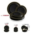 thumbnail image 5 of Smarty Black with Gold Edge Rim Plastic Dinnerware Value Set 240ct, 5 of 8